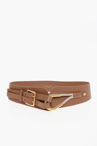 Dior Leather Corset Belt With Rope Detail 70mm Grösse 75