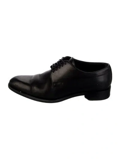 Pre-owned Dior Leather Derby Shoes In Black