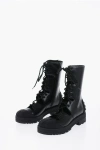 DIOR LEATHER DIORIRON COMBAT BOOTS WITH CUTOUTS
