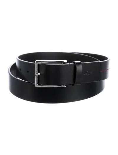 Pre-owned Dior Leather Distressed Accents Belt In Black