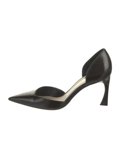 Pre-owned Dior Leather D'orsay Pumps In Black