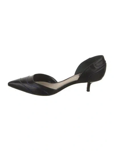Pre-owned Dior Leather D'orsay Pumps In Black