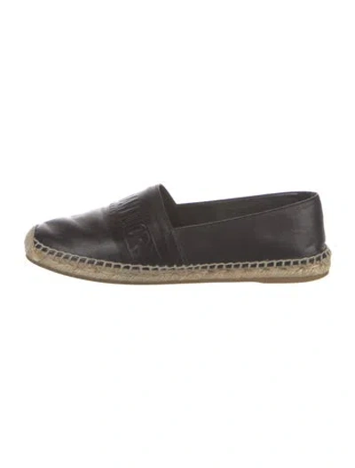 Pre-owned Dior Leather Espadrilles In Black