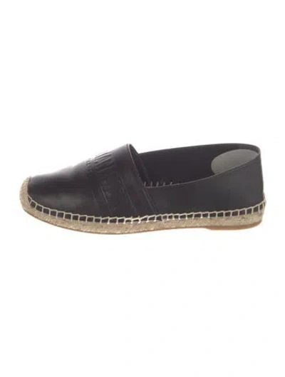 Pre-owned Dior Leather Espadrilles In Black