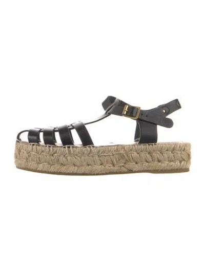 Pre-owned Dior Leather Espadrilles In Neutrals