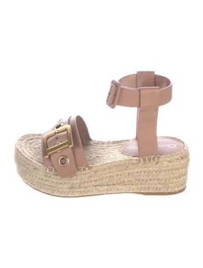 Pre-owned Dior Leather Espadrilles In Pink