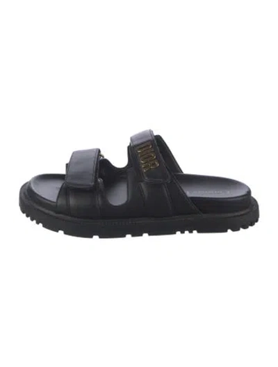 Pre-owned Dior Leather Flats In Black