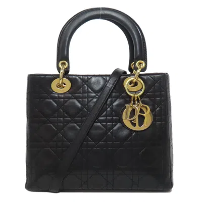 Pre-owned Dior Leather Handbag () In Black