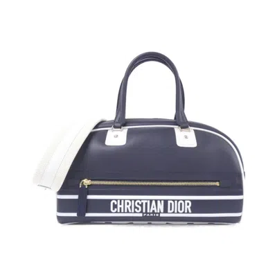 Pre-owned Dior Leather Handbag () In Blue