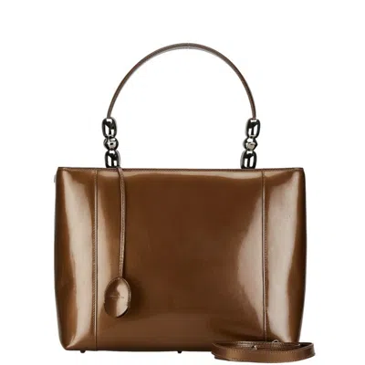 Pre-owned Dior Leather Handbag Shoulder Bag () In Brown