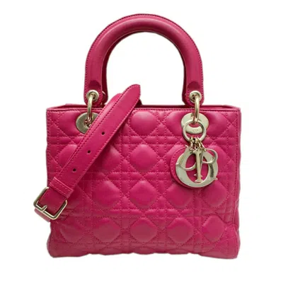 Pre-owned Dior Leather Handbag Shoulder Bag () In Pink