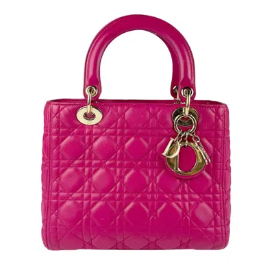 Pre-owned Dior Leather Handbag Shoulder Bag () In Pink