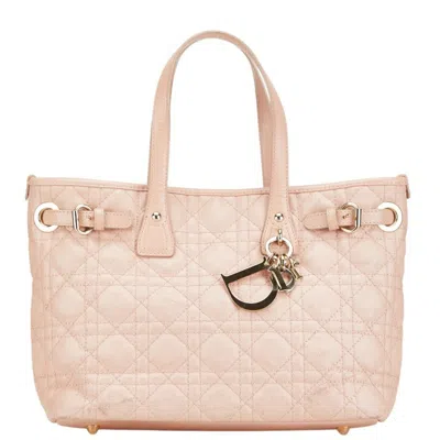 Pre-owned Dior Leather Handbag Tote Bag () In Pink