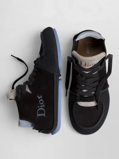 Dior Leather High-top Sneakers In Black