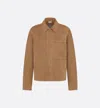 Dior Leather Jacket In Brown