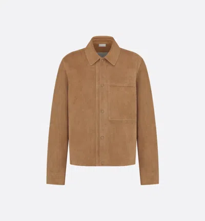 Dior Leather Jacket Clothing In Brown