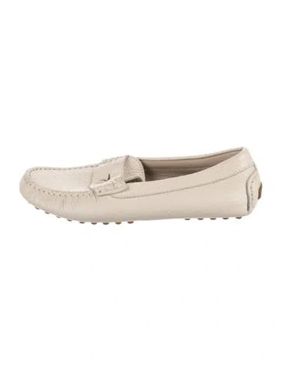 Pre-owned Dior Leather Kids Drivers In Neutrals