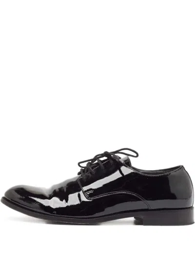 Pre-owned Dior Leather Lace-up Shoes In Black