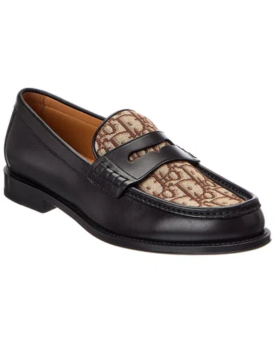 Dior Leather Loafer In Black