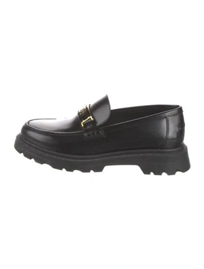 Pre-owned Dior Leather Loafers In Black