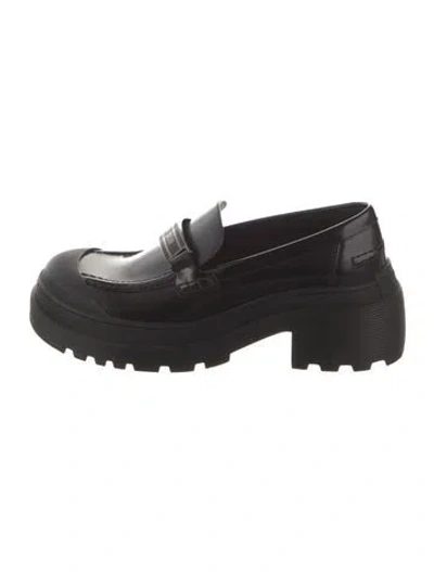 Pre-owned Dior Leather Loafers In Black