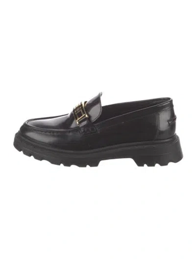 Pre-owned Dior Leather Loafers In Black