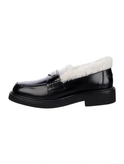 Pre-owned Dior Leather Loafers In Black