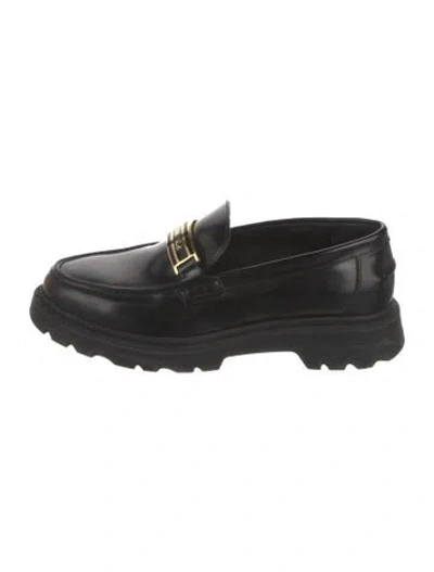 Pre-owned Dior Leather Loafers In Black