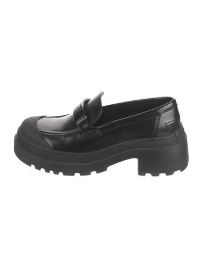 Pre-owned Dior Leather Loafers In Black