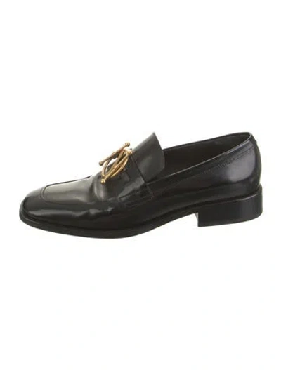 Pre-owned Dior Leather Loafers In Black