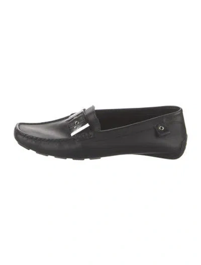 Pre-owned Dior Leather Loafers In Black