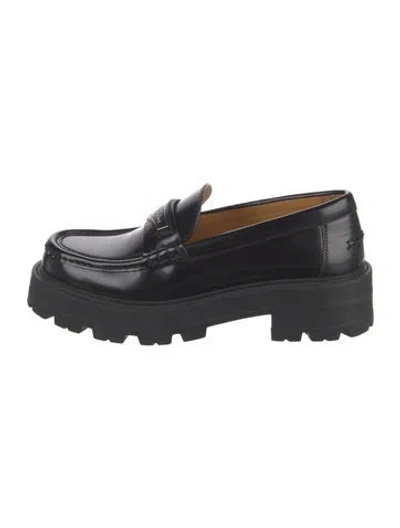 Pre-owned Dior Leather Loafers In Black