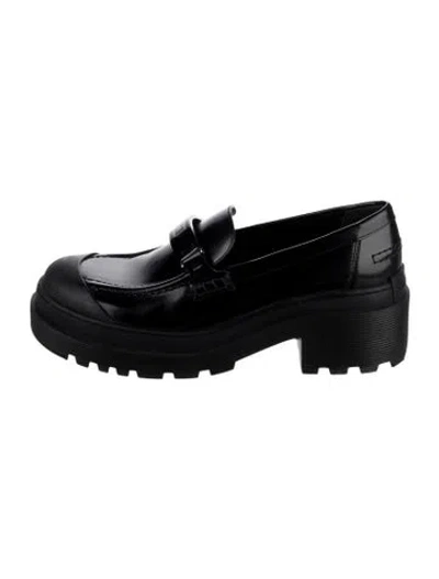 Pre-owned Dior Leather Loafers In Black