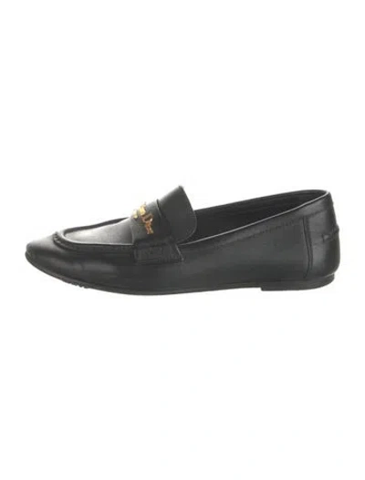 Pre-owned Dior Leather Loafers In Black