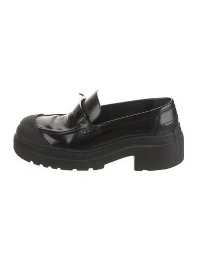 Pre-owned Dior Leather Loafers In Black