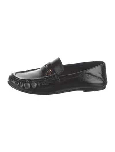 Pre-owned Dior Leather Loafers In Black