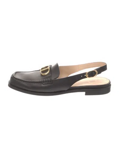 Pre-owned Dior Leather Loafers In Black