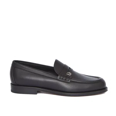 Dior Leather Loafers In Black