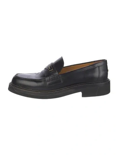 Pre-owned Dior Leather Loafers In Blue