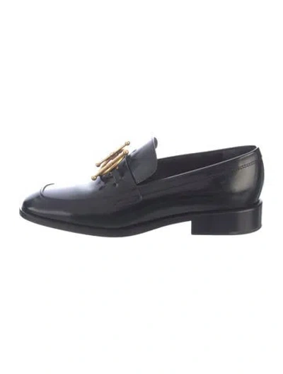 Pre-owned Dior Leather Loafers In Blue