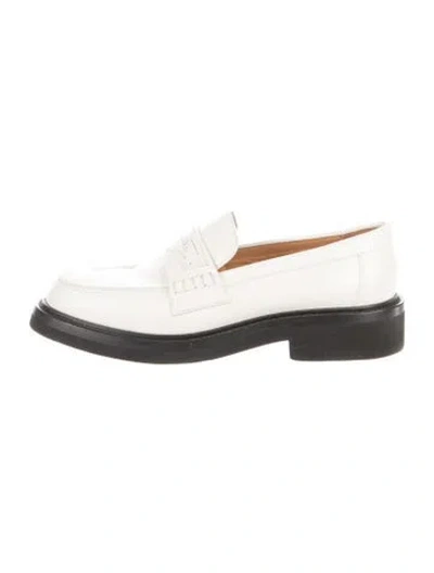 Pre-owned Dior Leather Loafers In Grey
