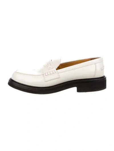 Pre-owned Dior Leather Loafers In Neutral