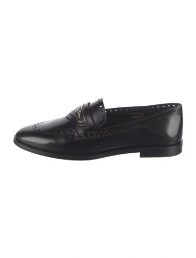 Pre-owned Dior Leather Loafers W/ Tags In Black