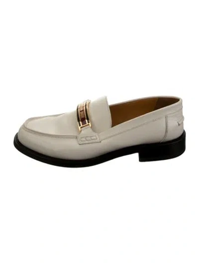 Pre-owned Dior Leather Loafers In White