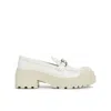 Dior White Calfskin Platform Loafers In White