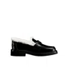 DIOR LEATHER LOGO LOAFERS
