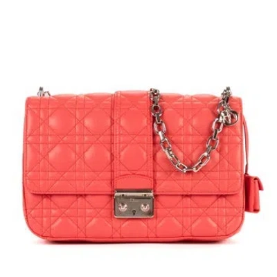 Pre-owned Dior Leather Miss  In Pink