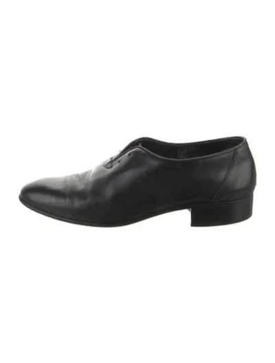 Pre-owned Dior Leather Oxfords In Black
