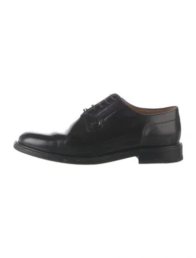 Pre-owned Dior Leather Oxfords In Black