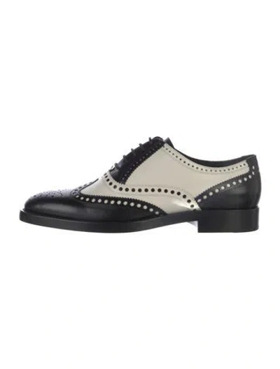 Pre-owned Dior Leather Oxfords In Blue